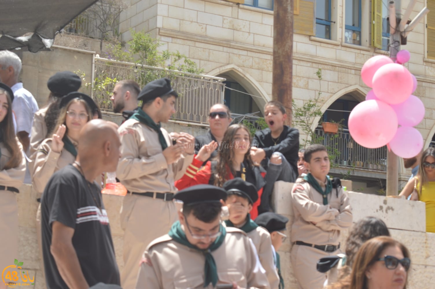 صور: استعراض كشفي ضخم في يافا بمناسبة يوم التقبيلة 